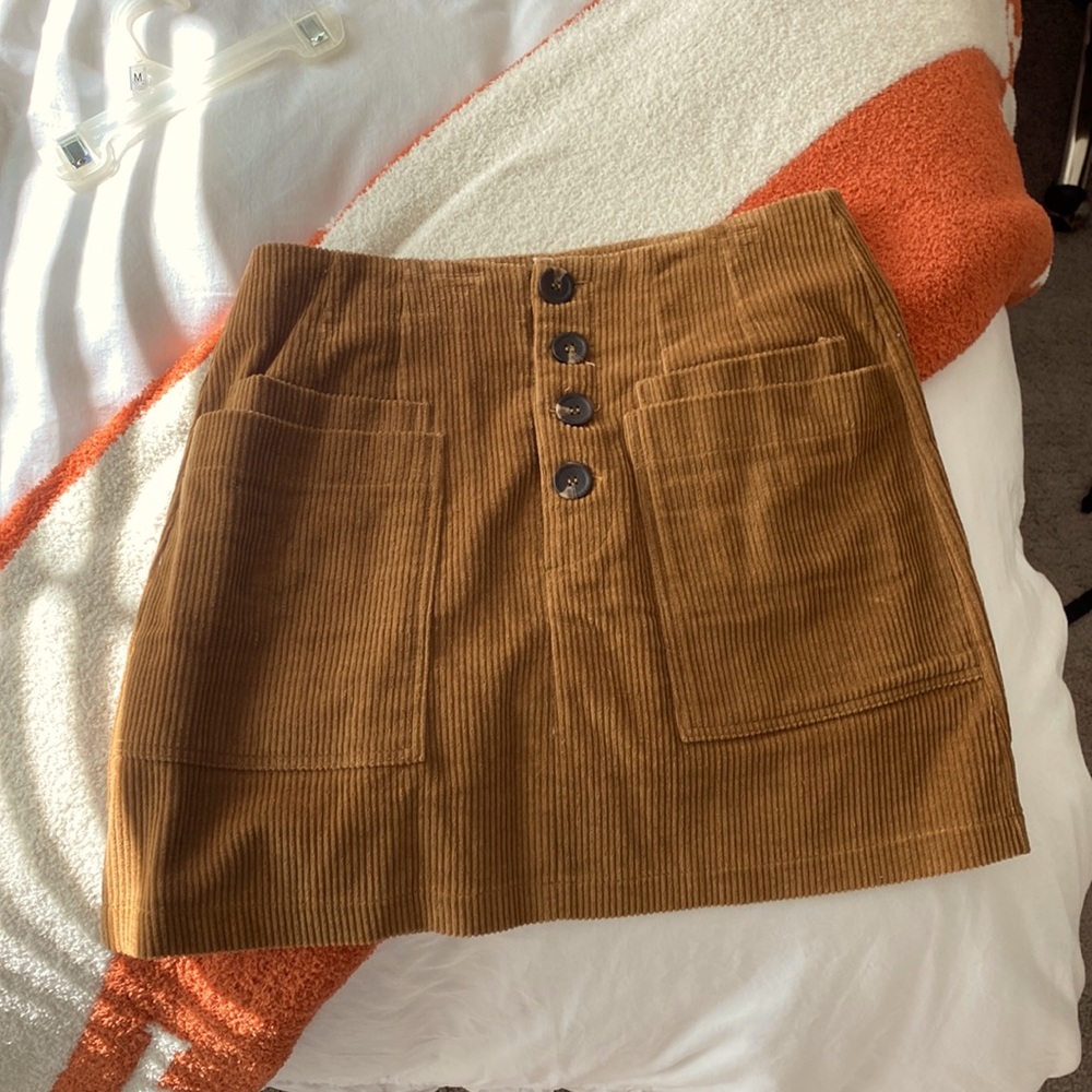 Brown corduroy skirt